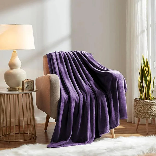 Plum AC Fleece King Size Blanket