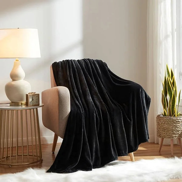 Black AC Fleece King Size Blanket