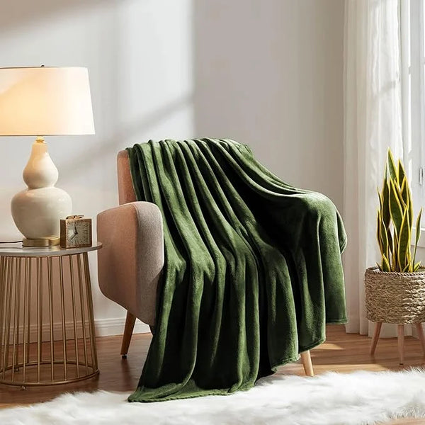 Pistachio AC Fleece King Size Blanket