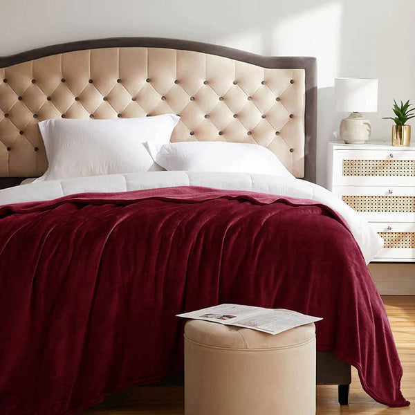 ac fleece plush Blanket red king