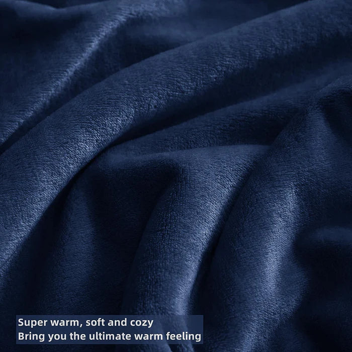 ac fleece royal blue plush blanket